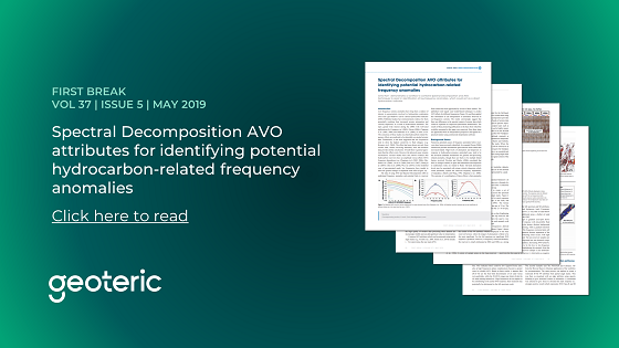 First Break VOL 37 ISSUE 5 May 2019 Spectral Decomposition AVO attributes for identifying potential hydrocarbon-related frequency anomalies